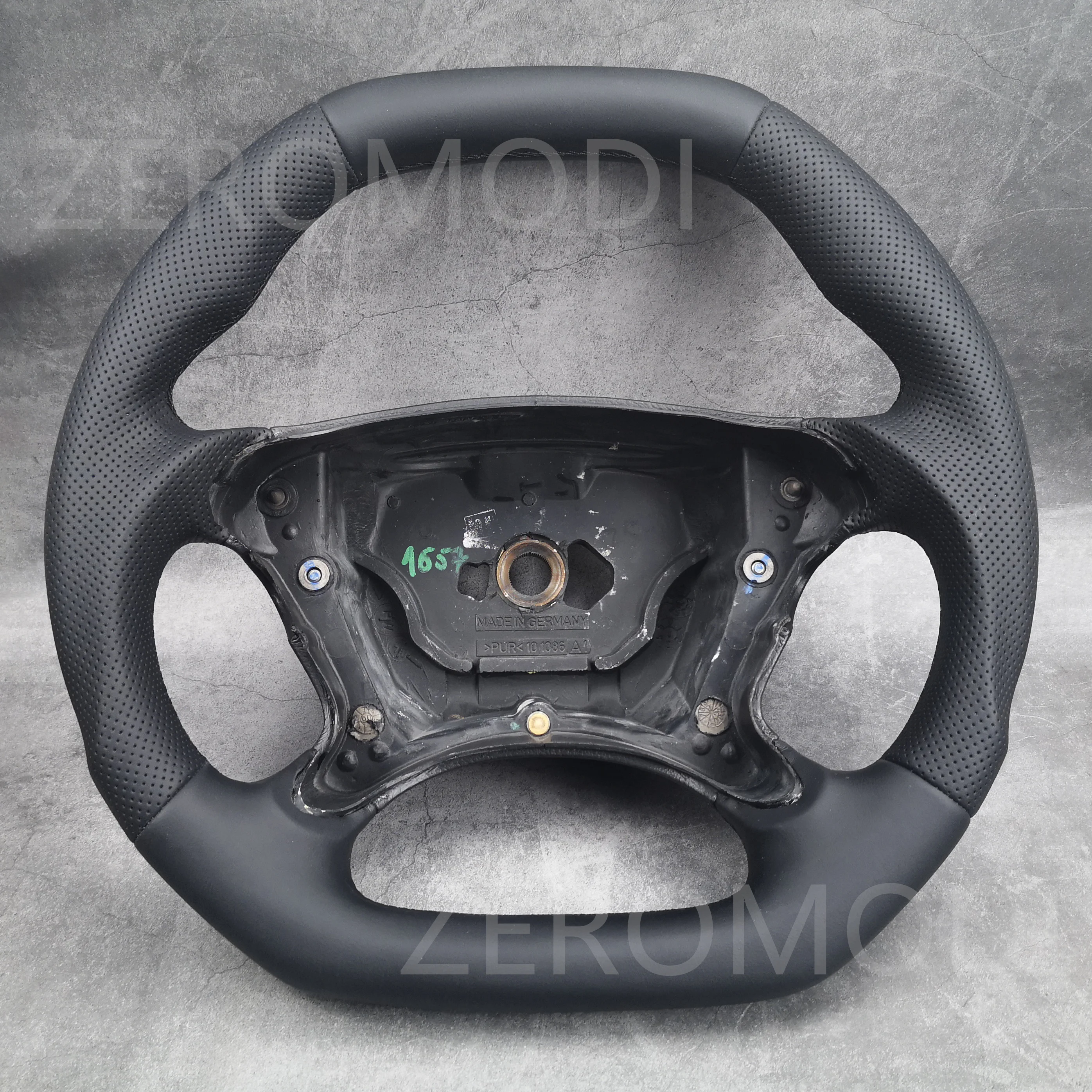 Für mercedes amg lenkrad w211 sl55 r230 w209 flaches leder schwarz clk s211 Image