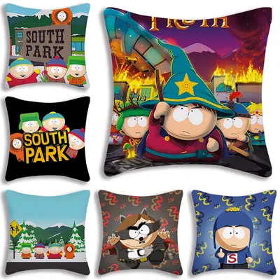 Heißer Lustige Anime S-Souths Park Kissenbezüge Cartoon Sofa Dekorative Hause doppelseitige Druck Kurze Plüsch Nette Kissenbezug Image