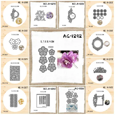 AG(1270-1426) Metall-Stanzformen für DIY Scrapbooking, Album, Papier, Karten, dekoratives Handwerk, Prägung, Stanzformen