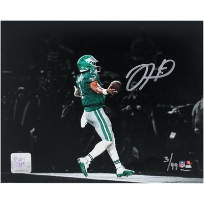 Jalen Hurts Philadelphia Eagles signiertes 8" x 10" Walk-Off Overtime Touchdown am 26. November 2023 Spotlight-Foto - Limitierte Auflage von 99 Image