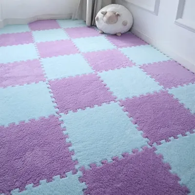 10/20Pcs Soft Plush Baby Play Mat Interlocking Exercise Tiles Floor Carpet Rug EVA Foam Puzzle Mat