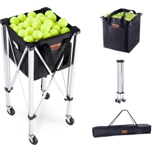 Vevor - Faltbarer Tennisballbehälter, fasst 150 Tennisbälle, leichter Tennisballkorbwagen aus
