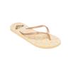 Sandale ROXY "Bermuda Print", Gr. 10(41), gelb, gold, Obermaterial: 98% Synthetikmaterial, 2% Metall / Futter: 100% Synthetikmaterial / Außensohle: 100% Moosgummi, Schuhe