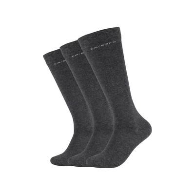 Socken CAMANO "ca-soft", Damen, Gr. 35-38, schwarz (anthrazit melange), Baumwolle, Polyamid, Elasthan, unifarben, meliert, normal, Socken, mit langer Form Image