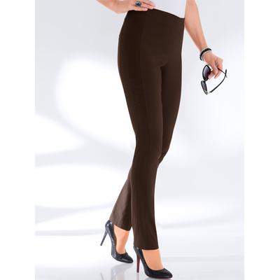 Dehnbund-Hose STEHMANN, Damen, Gr. 23, Kurzgrößen, braun, 72% Viskose, 25% Polyamid, 3% Elasthan, unifarben, lang, Hosen Image