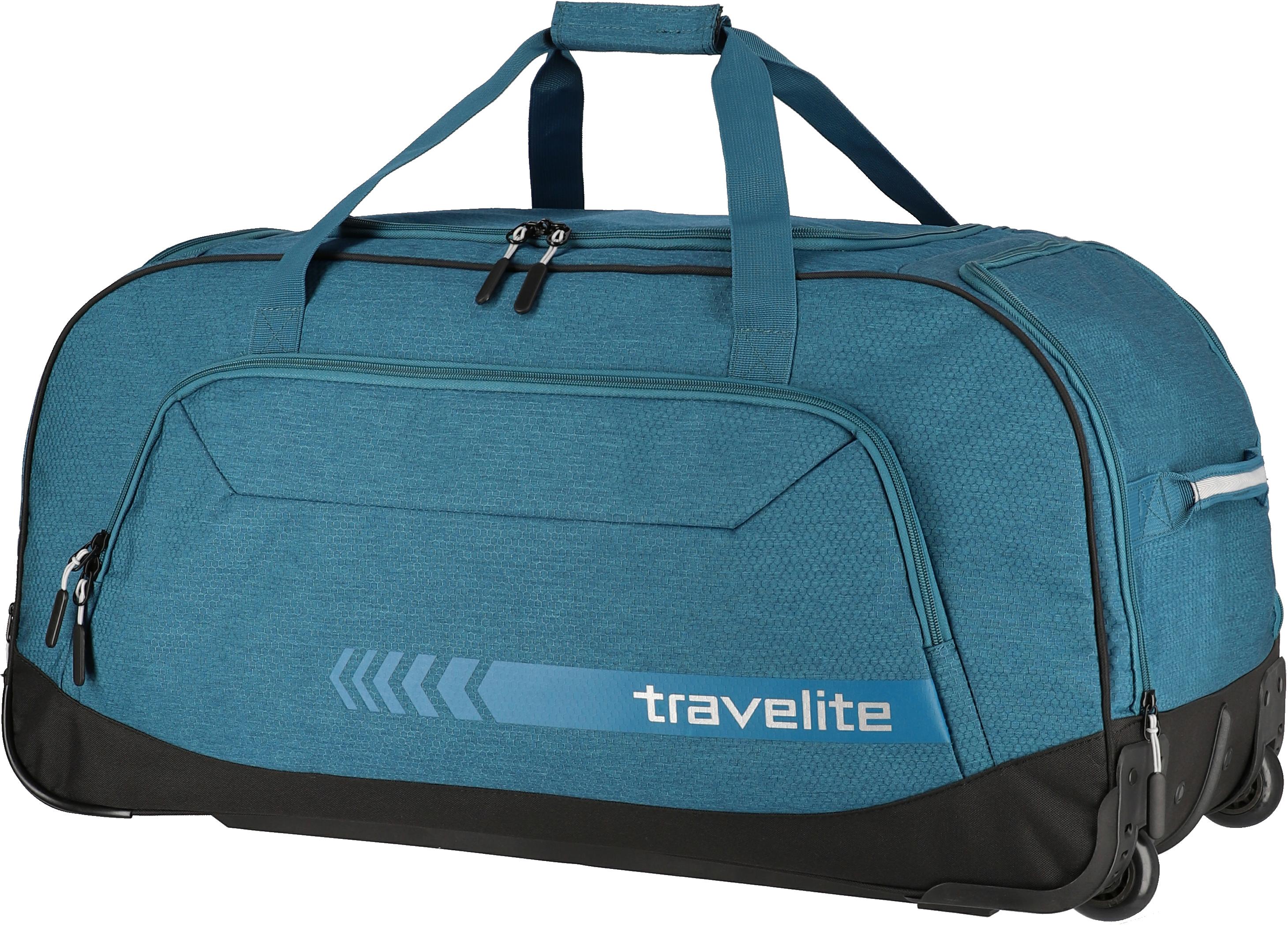 Weichgepäck-Trolley TRAVELITE "KICK OFF, verschiedene Größen und Farben", Gr. B/H/T: 77cm x 41cm x 38cm 120 l, blau (petrol), Polyester, unifarben, Koffer, Reisetasche Reisegepäck Reisekoffer Trolley Freizeittasche Image