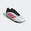 Fußballschuh ADIDAS PERFORMANCE "COPA PURE 3 CLUB KIDS FG/MG", Gr. 34, weiß (cloud weiß, lucid rot, core schwarz), Synthetik, sportlich, Schuhe