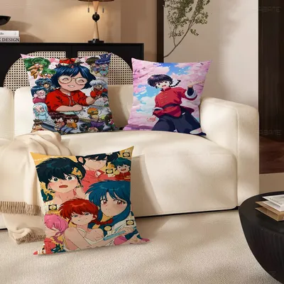 Ranma 1 2 Anime-Kissenbezug, 30 x 50 cm, Polyester, Sofakissen, dekorative Kissen, Heimdekoration, Kissenbezug Image