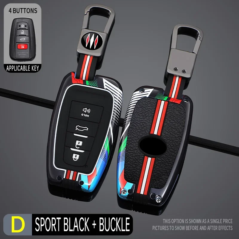 Autoschlüsseletui Fob Cover für Toyota CHR Camry Prius Land Cruiser Prado Möbel Corolla Yaris RAV4 Highlander Zubehör Image