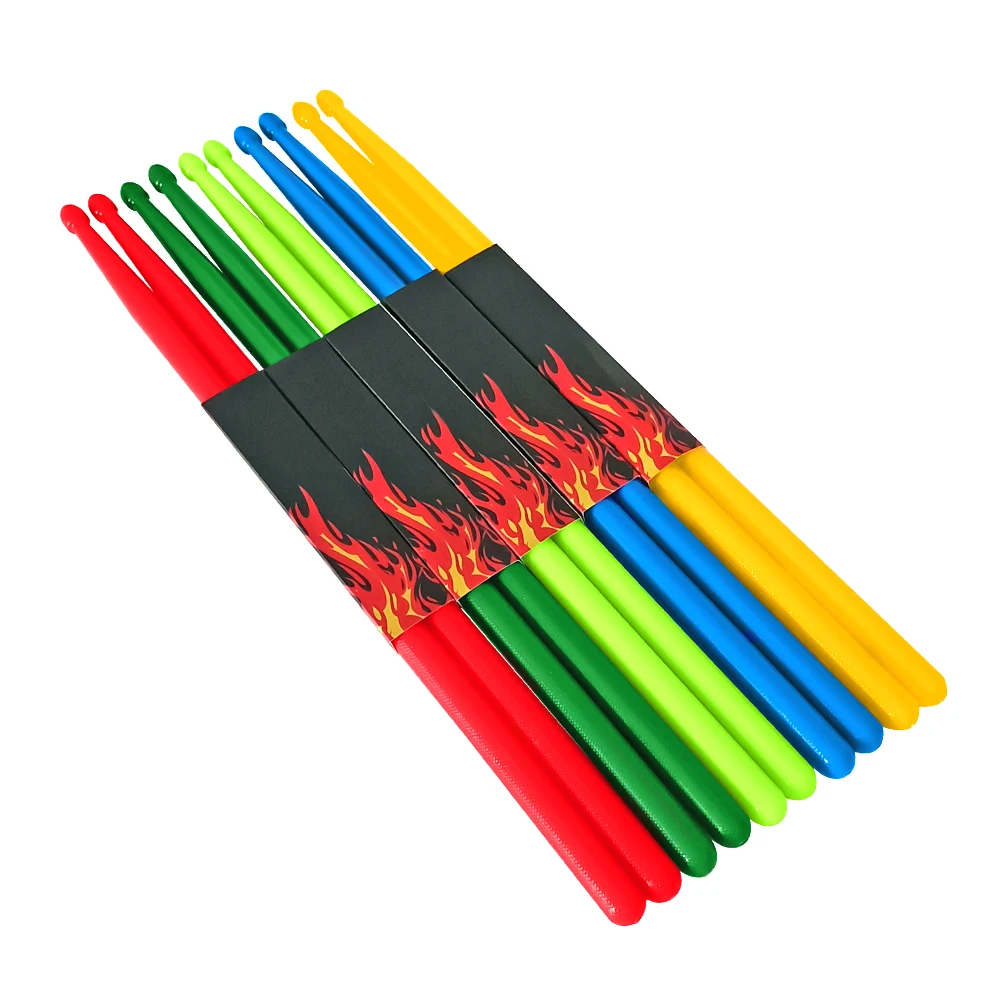 1 paar 5A Nylon Drum Sticks Bunte Jazz Marschieren Trommel ABS Drum Stick Percussion Instrument Teile Praxis Zubehör Image