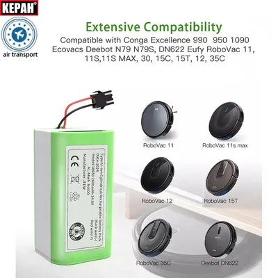 14,4 V Original-Li-Ionen-Akku für Conga 990 1090 Tesvor X500 Ecovacs Deebot N79 N79S DN622 Eufy RoboVac 11 11S RoboVac 30 Image