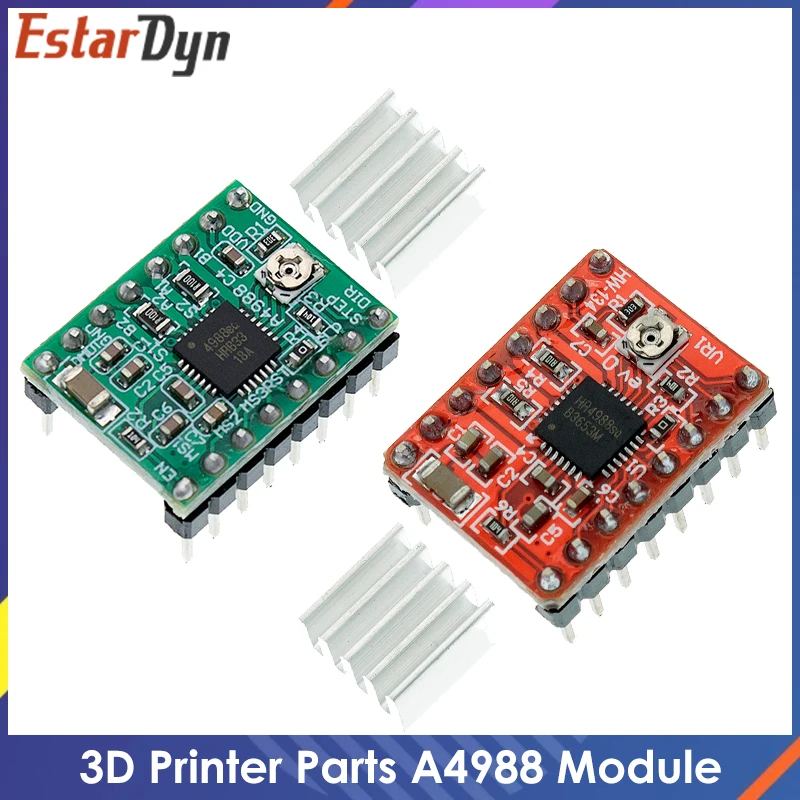 A4988 modul cnc 3d drucker teile zubehör reprap pololu schrittmotor treiber modul mit kühlkörper für rampen 1,4 Image