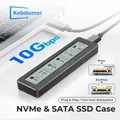 Custodia SSD M.2 NVME/NGFF da 10 Gbps a doppio protocollo con schermo di visualizzazione Adattatore SSD USB tipo C per rilevamento sanitario digitale intelligente