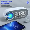 Altoparlante Bluetooth wireless silenzioso Sveglia RGB TWS USB LED Specchio Orologio digitale FM Ampio display Soggiorno Decorazione ufficio