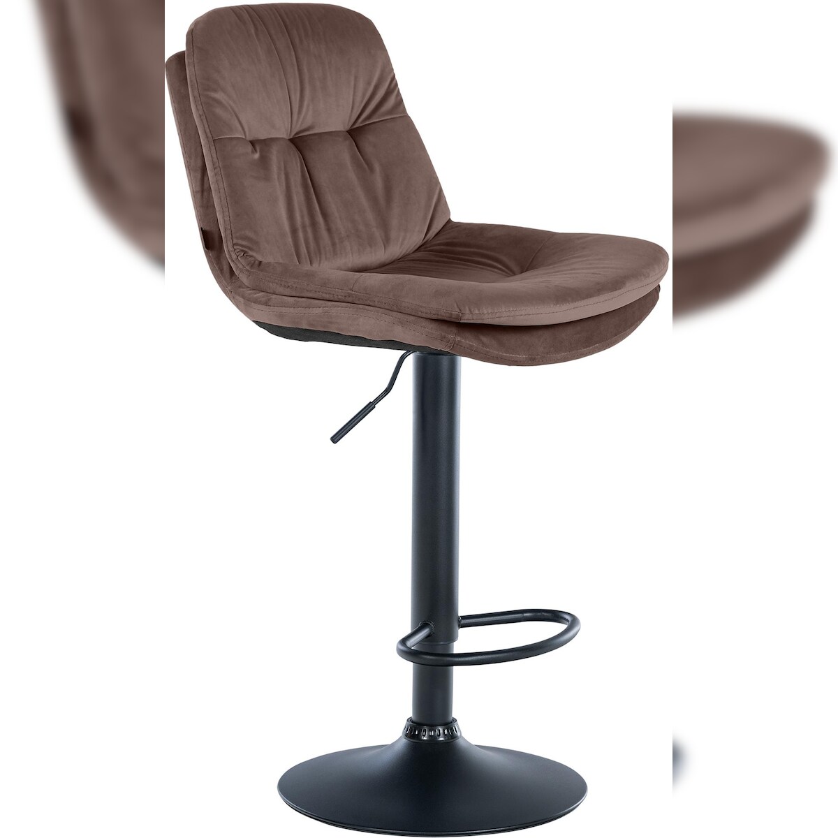 CLP Barhocker Laurel Samt braun/Metall matt schwarz Image