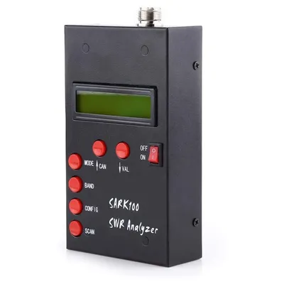 SARK100 Antenna Analyzer Meter 1-60MHz Shortwave SWR Antenna Analyzer with 1.0 to 9.99 SWR Usable