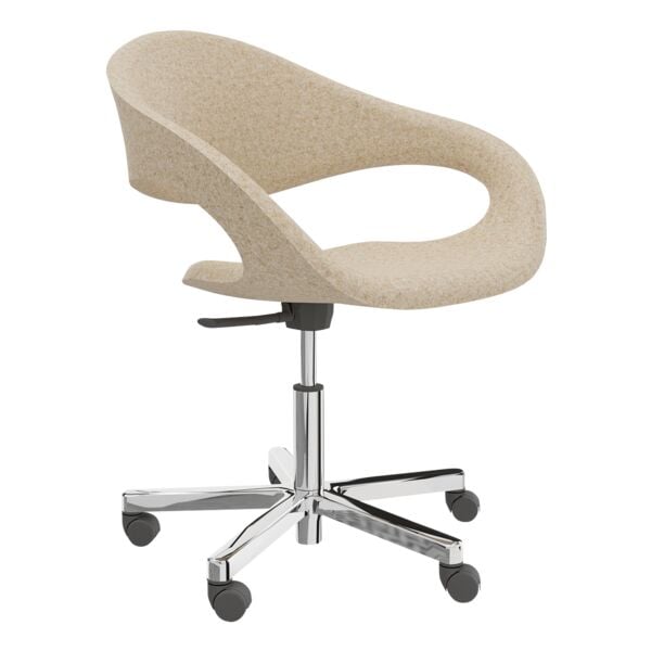 fm Büromöbel Drehsessel »ELAN« Weichbodenrollen beige, 66 cm
