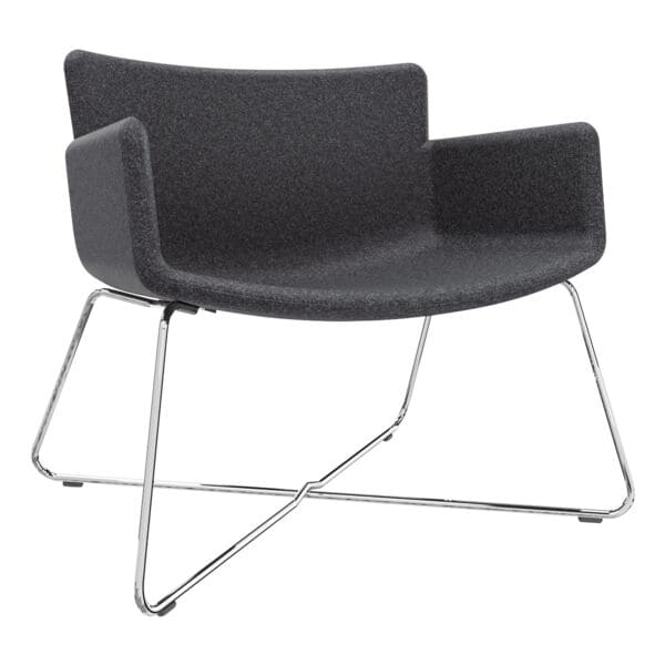 fm Büromöbel Lounge-Sessel »Lodus« mit Drahtgestell mit Armlehnen schwarz, 86x42x72 cm