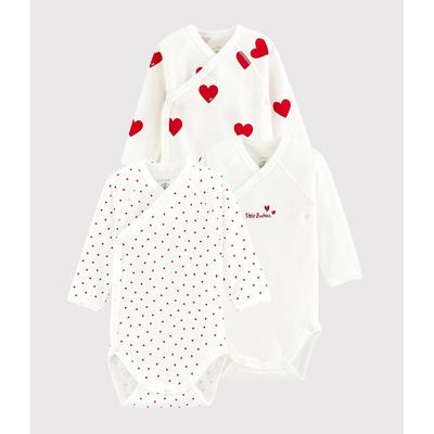 Pack of 3 Wrapover Bodysuits in Organic Cotton
