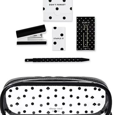 Kate Spade Office | Kate Spade Dot Mini Desk Accessories Set (Nwt) | Color: Black | Size: Os