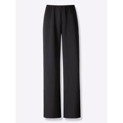 Jerseyhose CLASSIC BASICS, Damen, Gr. 44, Normalgrößen, schwarz, 100% Polyester, unifarben, lang, Hosen Image