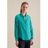 Hemdbluse SEIDENSTICKER, Damen, Gr. M (38), blau (türkis), 100% Viskose, unifarben, regular fit, ohne Ausschnitt, Langarm, Blusen, 1/1 Uni