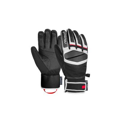 Skihandschuhe REUSCH "Mastery", Damen, Gr. 7, schwarz (schwarz, rot), 50% Ziegenleder, 45% Polyester, 5% Polyamid, mehrfarbig, klassisch, Handschuhe, mit höchster Wärmestufe Image