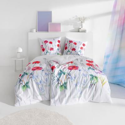 Bettwäsche ESTELLA "Christy", rot, B/L: 155cm x 220cm, , Mako-Satin, B/L: 80cm x 80cm, Mako-Satin, Obermaterial: 100% Baumwolle, Bettwäsche Image