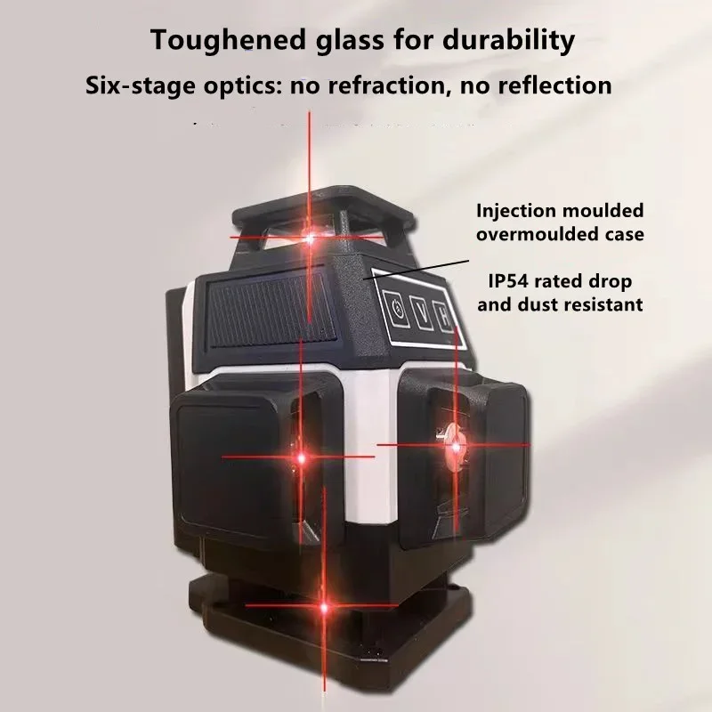Laser ebene 12/16 Linien 3d/4d rote Linien selbst nivellierend 360 horizontales vertikales Kreuz super leistungs starke rote Strahlen Lasern iveau Image