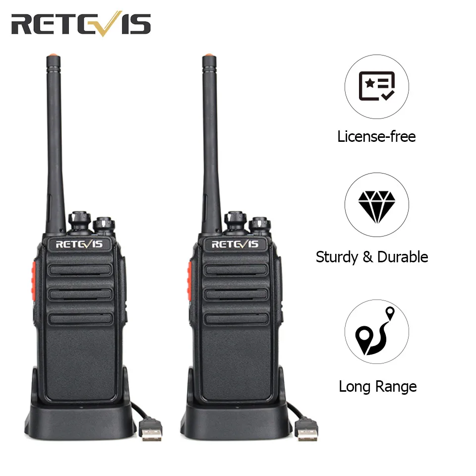 Walkie Talkie 2 pcs retevis rt24 pmr 446 tragbare Funks prech geräte Walkie-Talkies Funk kommunikator ptt für Hotel jagd fabrik Image