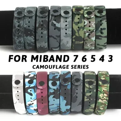 Camouflage-Armband für Mi Band 7 6 5 4 3 Armband Xiaomi Mi Band 5 4 Armband Silikonband für Armband Image