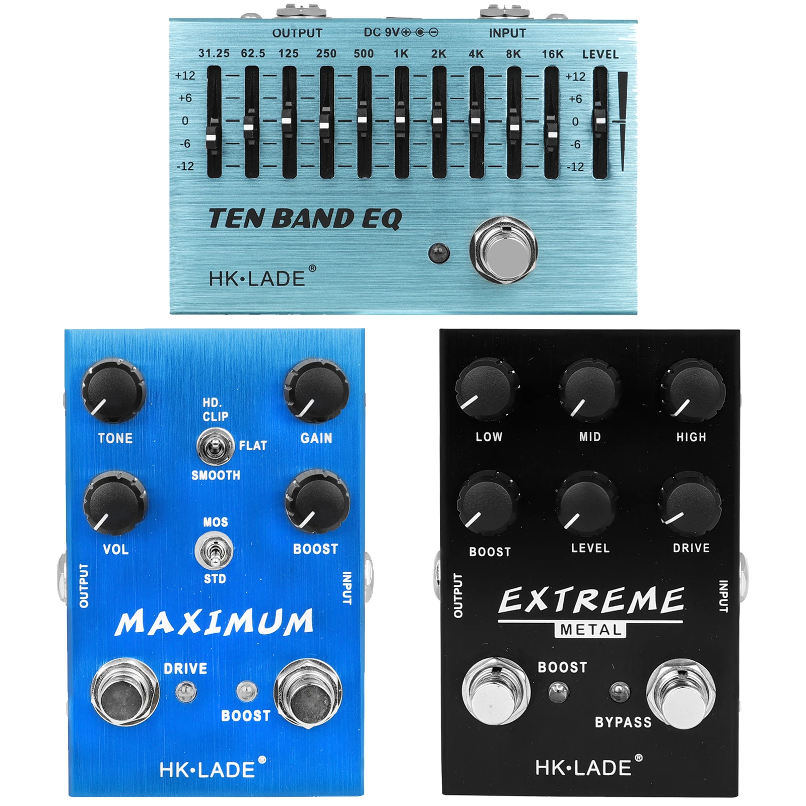 E-Gitarren-Effekt pedal Extreme Metal Distortion Overdrive-Effekt Zehn-Band-Controller-Equalizer Gitarren pedal True Bypass Image