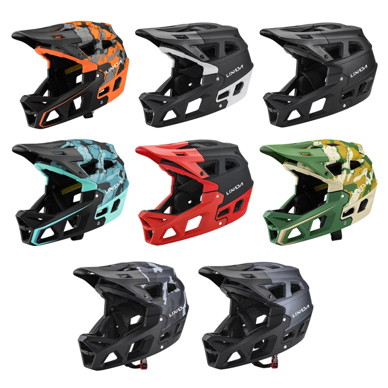 Vollgesichts-Mountainbike-Helm Adult Racing Downhill-MTB-Helm mit Epp-Kinns tütze für Erwachsene Mountainbike-Radfahrer Image