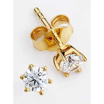 Paar Ohrstecker LADY, gold (gelbgold 375), Ohrringe, Damen, Zirkonia ct, Metall Image