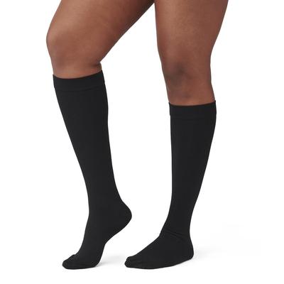 CURAD Compression Socks, Knee High, 8-15 mmHg, Black, Size L, 1 EA (MDS1717CBH) Each Curad®