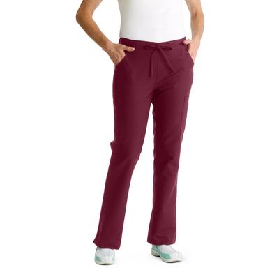 ComfortEase Women's Modern Fit Cargo Scrub Pants with 4 Pockets, Wine, Petite Inseam, Size XL, 1 EA (8865JWNXLP) Each Medline