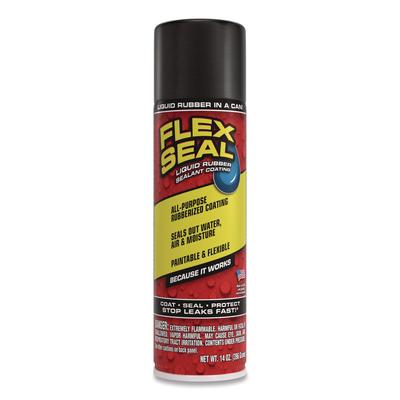 Flex Seal Liquid Rubber Sealant Coating Spray, 14 oz Can, Black (EOPFSR20) Each Sealants