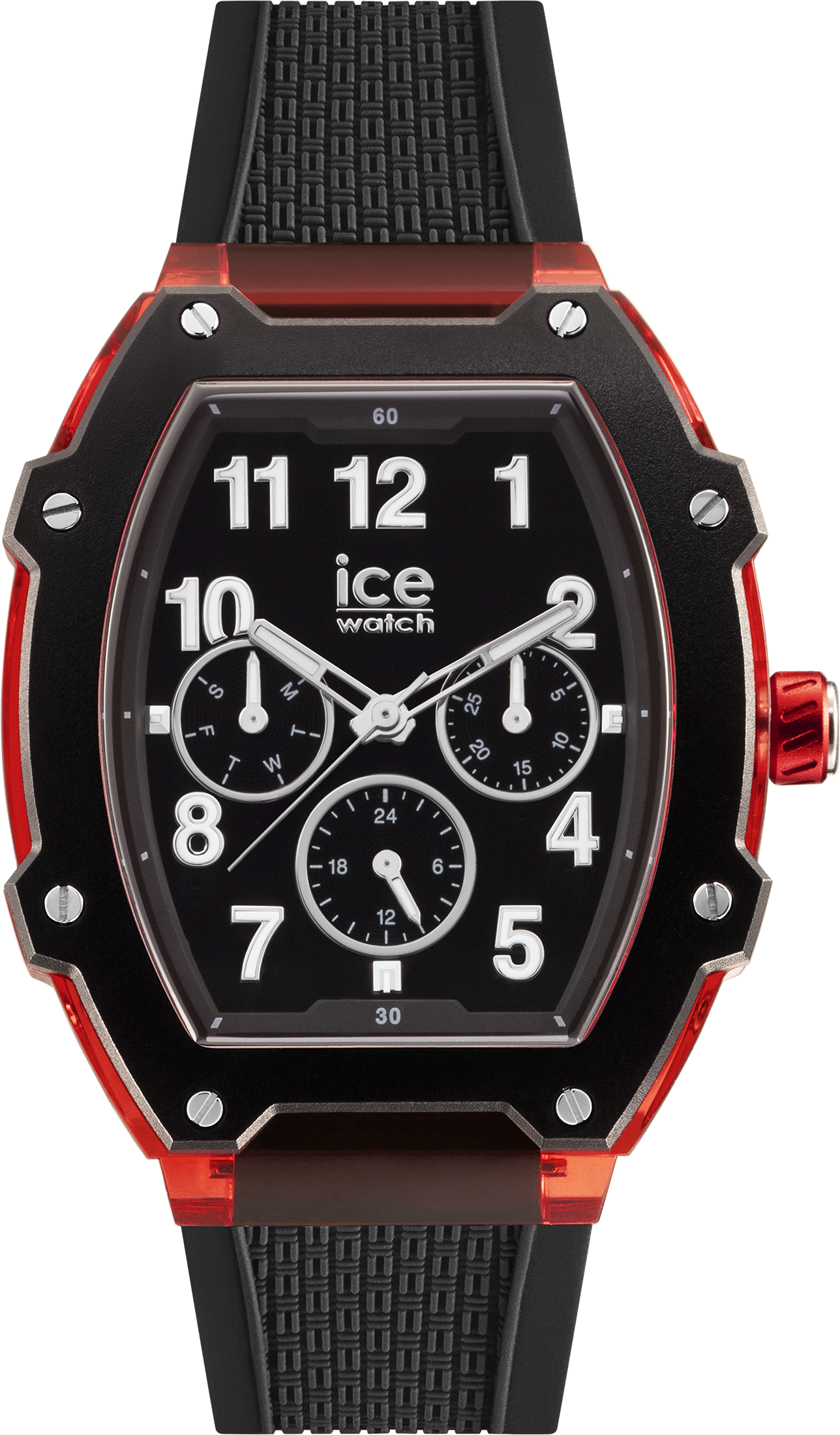 Ice-watch Ice Watch Ice Boliday - Black Red Unisex's 023316 Silicone - One Size | Ice-watch Sale | Discount Designer Brands