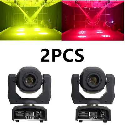 2PCS 60W Mini Led Dmx Gobo Moving Head Spot Light For Club Dj Stage Lighting Party Disco Wedding