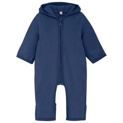 Huttelihut - Kid's Pram Suit Bear Ears Cot. Fleece - Overall Gr 98 blau