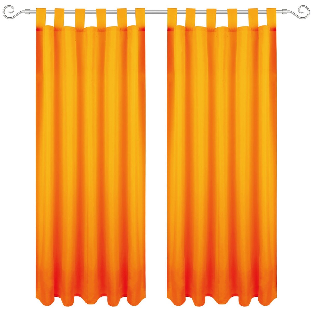 Bestgoodies Dekoschal Ellen Schlaufen Blickdicht 2er Pack - 140x245 cm Hellorange Image