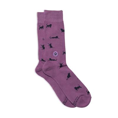 Conscious Step Curious Cats Socks that Save Cats, Medium, Purple