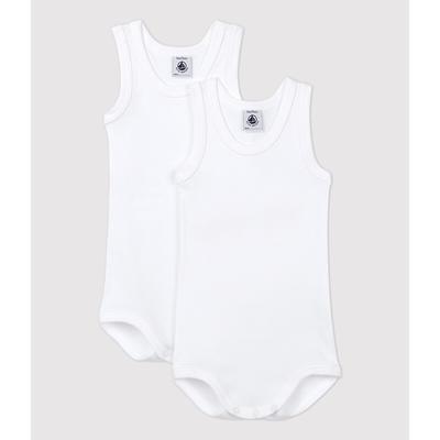 Pack of 2 Sleeveless Bodysuits in Organic Cotton