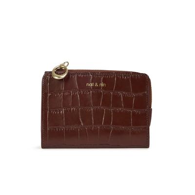 Iza Card Holder in Mock Crock Leather