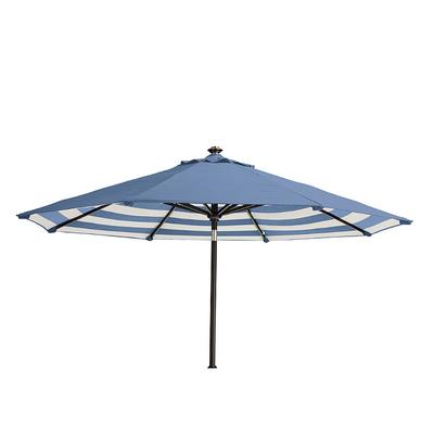 Reverse Stripe Umbrella - Air Blue, Black - Frontgate