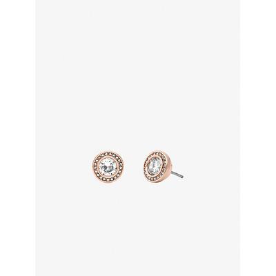 Michael Kors Pavé Halo Stud Earrings Rose Gold One Size