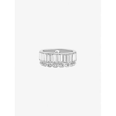 Michael Kors Cubic Zirconia Double Layered Ring Silver 7