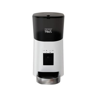 Penthouse Paws Smart HD Dog & Cat Feeder with Stainless Steel Bowl, White/Stainless Steel