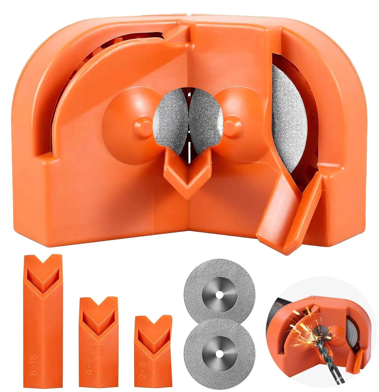 Affilatrice per punte da trapano, affilatrici per punte da trapano elettriche Sistema di affilatura per trapano per metallo duro, punte elicoidali, punte da trapano al cobalto