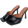Sexy Maultiere Schuhe Frauen Hausschuhe 2025, Sommer Gleitet Weibliche Elegante High Heels Weiß Rot Schwarz Sandalen Große Größe Party Schuh Marke